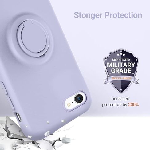 MOCCA for iPhone 11 Case with Ring Kickstand | Super Soft Microfiber Lining | Anti-Scratch Liquid Silicone Shock-Absorbing Case for iPhone 11 - Pink Sand in Saudi Arabia