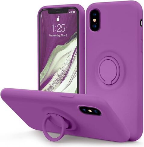 MOCCA for iPhone 11 Case with Ring Kickstand | Super Soft Microfiber Lining | Anti-Scratch Liquid Silicone Shock-Absorbing Case for iPhone 11 - Pink Sand in Saudi Arabia