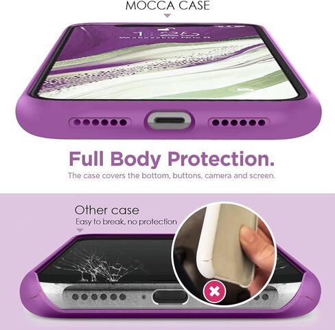 MOCCA for iPhone 11 Case with Ring Kickstand | Super Soft Microfiber Lining | Anti-Scratch Liquid Silicone Shock-Absorbing Case for iPhone 11 - Pink Sand in Saudi Arabia