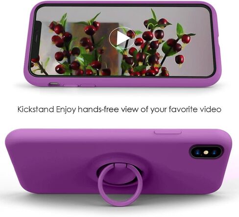 MOCCA for iPhone 11 Case with Ring Kickstand | Super Soft Microfiber Lining | Anti-Scratch Liquid Silicone Shock-Absorbing Case for iPhone 11 - Pink Sand in Saudi Arabia