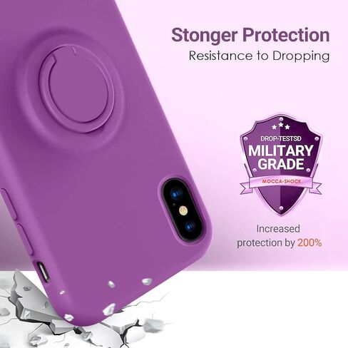 MOCCA for iPhone 11 Case with Ring Kickstand | Super Soft Microfiber Lining | Anti-Scratch Liquid Silicone Shock-Absorbing Case for iPhone 11 - Pink Sand in Saudi Arabia