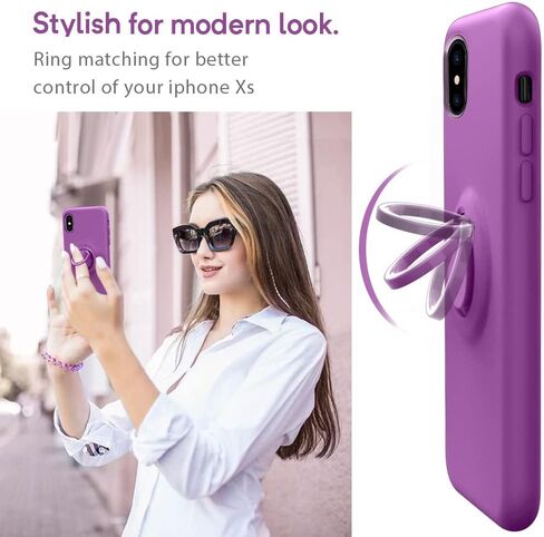 MOCCA for iPhone 11 Case with Ring Kickstand | Super Soft Microfiber Lining | Anti-Scratch Liquid Silicone Shock-Absorbing Case for iPhone 11 - Pink Sand in Saudi Arabia