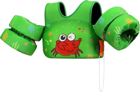 Heysplash Kids Swimming Vest, Toddler Floaties Fit 33-70 Lbs, Puddle Kids Jumper with Adjustable Strap, Swim Jacket Water Wing Arm Baby Float, Pool Sea Swimming Aid for Boys 2-7 Years,Full Blue Shark in Saudi Arabia