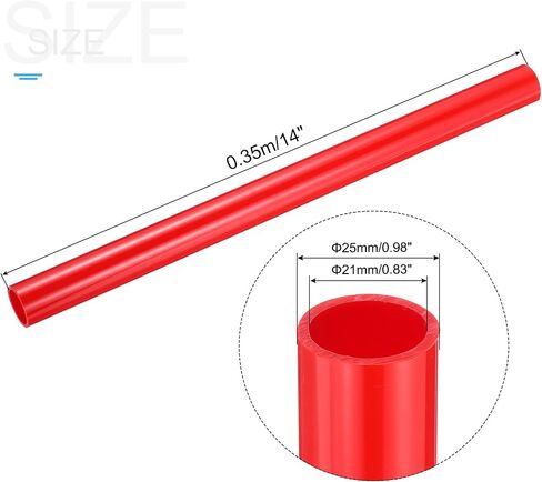 MECCANIXITY PVC Rigid Round Pipe 28.8mm(1 1/8 Inch) ID 34mm OD 350mm Light Grey High Impact for Water Pipe Crafts Cable Sleeve in Saudi Arabia