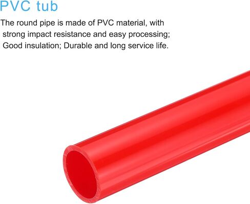 MECCANIXITY PVC Rigid Round Pipe 28.8mm(1 1/8 Inch) ID 34mm OD 350mm Light Grey High Impact for Water Pipe Crafts Cable Sleeve in Saudi Arabia