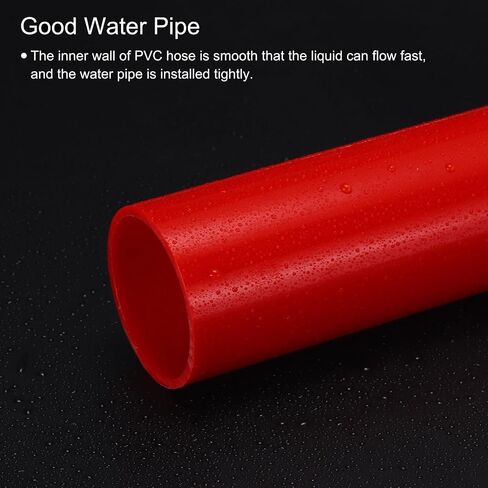 MECCANIXITY PVC Rigid Round Pipe 28.8mm(1 1/8 Inch) ID 34mm OD 350mm Light Grey High Impact for Water Pipe Crafts Cable Sleeve in Saudi Arabia