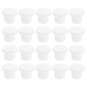 MECCANIXITY Silicone Rubber Hole Plug White Soft Flexible Stopper for 14-15mm Hole 20 Pieces