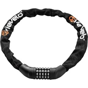 Via Velo Bike Chain Lock, 2.95 Ft 6mm Chain Heavy Duty Anti-Theft Bicycle Lock with 3 Keys, Security Bike Locks for Scooter, Motorcycle, Gate, Fence, Valuables Ect