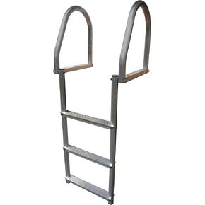 Dock Edge 2175-F Dock Ladder, 4 Step, Flip Up, Eco Weld Free, Aluminum