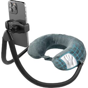 ENCASED Neck Pillow Phone Holder for iPhone - Magnetic Gooseneck Arm, Perfect for Laying in Bed/Car/Couch or Travel - Ultra Comfortable Memory Foam for Kids and Adults (Compatible with MagSafe)
