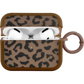 MOWIME Cheetah Print Case for AirPods 3rd Generation, Shockproof Soft TPU Protective Cover with Keychain for Women Girls, Anti Scratch Case for AirPods 3rd Generation, Purple