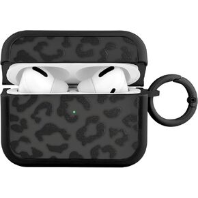 MOWIME Cheetah Print Case for AirPods 3rd Generation, Shockproof Soft TPU Protective Cover with Keychain for Women Girls, Anti Scratch Case for AirPods 3rd Generation, Purple