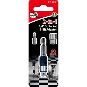 BIG RED BHT-42IBS01 Torin 42-pcs Professional Impact Screwdriver Bit Set and sleeve, Phillips, Square, Slotted and Hex Bits, Magnetic Bit Holder/sleeve, Case incld