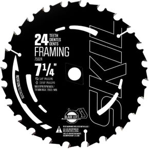 SKIL 75940 Titanium 7-1/4-Inch 40 Tooth ATB Thin Kerf Crosscutting Saw Blade with 5/8-Inch and Diamond Knockout Arbor