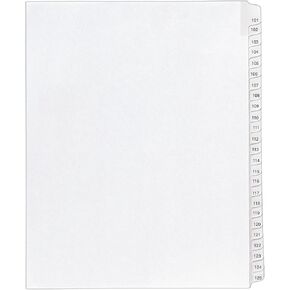 AVERY Collated Legal Dividers Allstate, Letter Size, Tabs 101-125, 1 Set, White (01705)