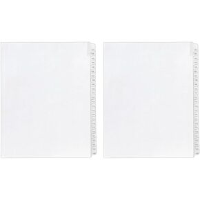 Avery مقسّم متعدد الاستخدامات، مقاس حرف، Tabs 101-125، مجموعة 1، أبيض (1705)