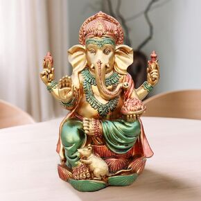 Ganesha Statues Home Decoration, Elephant God Ganesh Statue in Antique Finish, Hindu Ganesha Figurine Meditation Decor, Lord Ganesha Statue, Ganesh Idol for Home, Ganesha Idol 9.8 Inches