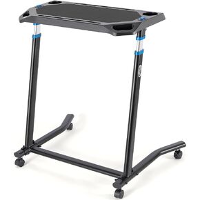 CXWXC Indoor Cycling Desk - Adjustable Height Computer Stand Non-Slip Surface - Portable Bike trainer Fitness Desk with Lockable Wheels