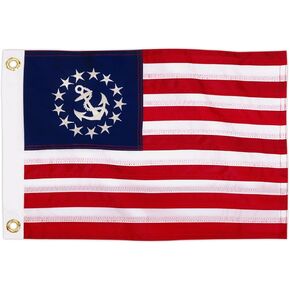 Anley Diver Down Warning Flag with Removable Stiffening Pole 20 x 24 Inch - Double Stitched Nylon - Red and White Diving Flags for Scuba Dive Spearfishing Freediving