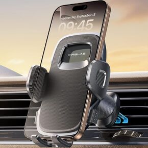 MRGLAS 2024 Car Phone Holder Mount,Universal Cell Phone Car Mount [Upgraded Vent Clip & Phone Clamp Never Fall Off] Air Vent Phone Holders for Your Car, Automobile Cradle for iPhone All Smartphones