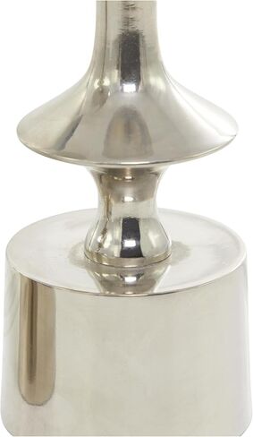 CosmoLiving by Cosmopolitan Aluminum Metal Pillar Candle Holder, Set of 3 10", 9", 7" H, Black in Kuwait