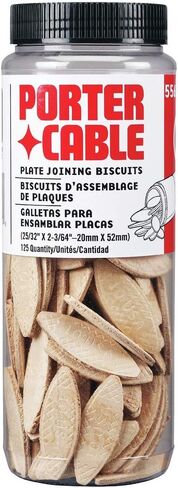 PORTER-CABLE Joiner Biscuits, No. 10 Plate, 125-Piece (5561) in Saudi Arabia