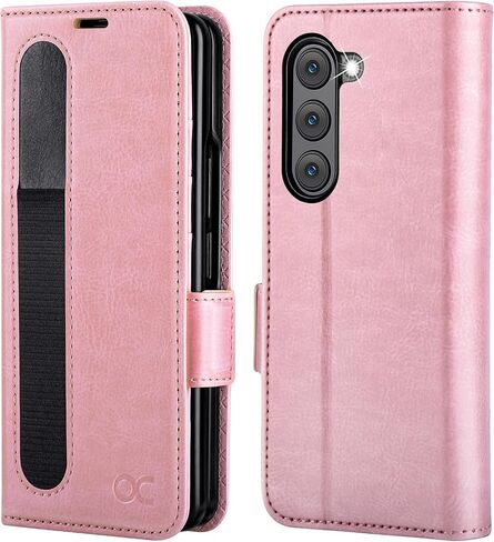 OCASE Case for Samsung Galaxy Z Fold 5 5G Wallet Case with S Pen Holder, PU Leather Flip Folio Case with Card Slots RFID Blocking Kickstand Phone Cover 7.6 Inch-Golden Sunset in Kuwait