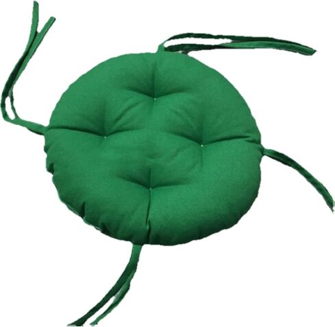 Memory Foam 12 in Stool Cushion with 4 Ties, Polyester & Polyurethane Foam, Country Style, Plush, Washable, Stain Resistant, Cotton Cover, for Round Wooden or Metal Stools in Saudi Arabia