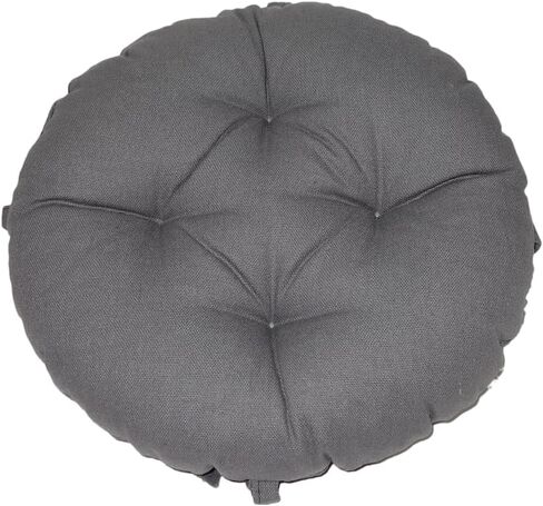 Memory Foam 12 in Stool Cushion with 4 Ties, Polyester & Polyurethane Foam, Country Style, Plush, Washable, Stain Resistant, Cotton Cover, for Round Wooden or Metal Stools in Saudi Arabia