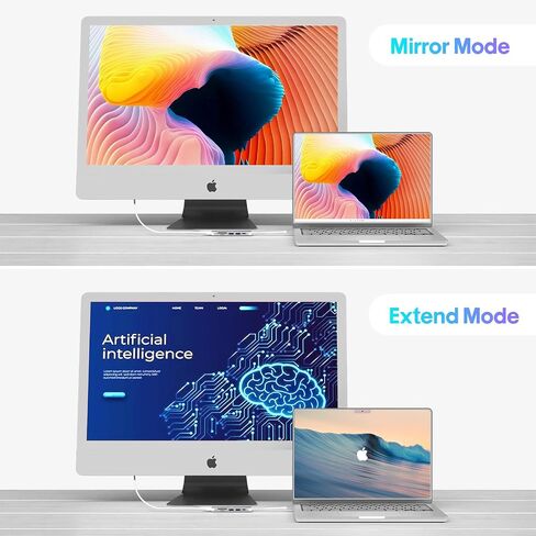 USB C Hub HDMI Adapter for MacBook Air Pro, 6 in 1 4K Dongle Multiport Converter with 50cm Cable, USB 3.0 5Gbps Data Transfer, 55W PD, SD/TF Card Slotfor Mac M1 M2 PC Laptop in Saudi Arabia