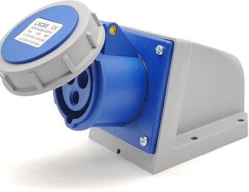 60309 16A 3 Pin 220V-250V 50/60Hz 3P 6h 2P+E Waterproof IP67 CEE/IEC IEC60309 Female Connector Blue in Kuwait