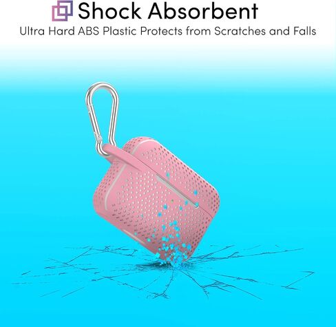 TALK WORKS AirPods Pro Case Cover with Keychain - Protective Hard Silicone Skin for AirPods Keychain Case Clip Carabiner Wireless Charging Compatible with Apple AirPod Pro Carrying Case 2019 - Black in Kuwait