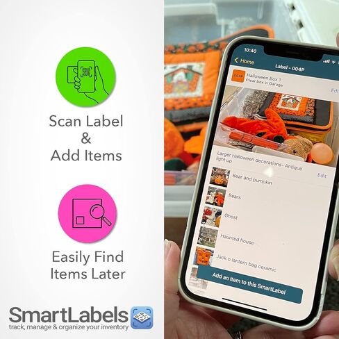 QR Code Smart Labels | Color Coded Scannable Stickers for Storage Bins, Moving Containers & Organization | Pack and Track Inventory on iOS & Android App | Pack of 48 (Original) in Kuwait
