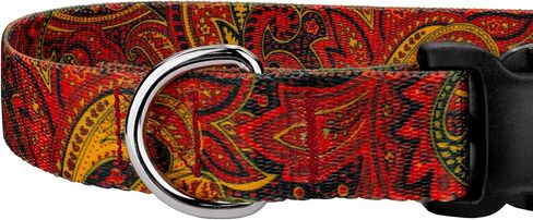 Country Brook Petz - Deluxe Blue Paisley Dog Collar - Made in The U.S.A - Paisley Collection Featuring Classy Designs (1 Inch, Medium) in Kuwait