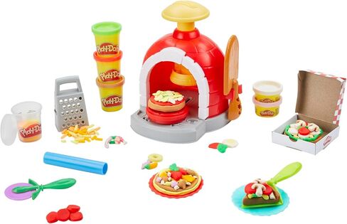 Play-Doh Kitchen Creations Pizza Oven Playset, Play Food Toy for Kids 3 Years and Up, 6 Cans of Modeling Compound, 8 Accessories, Non-Toxic in Saudi Arabia