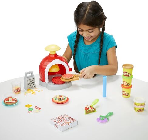 Play-Doh Kitchen Creations Pizza Oven Playset, Play Food Toy for Kids 3 Years and Up, 6 Cans of Modeling Compound, 8 Accessories, Non-Toxic in Saudi Arabia