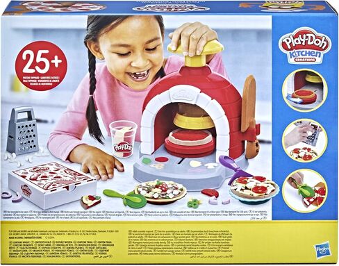 Play-Doh Kitchen Creations Pizza Oven Playset, Play Food Toy for Kids 3 Years and Up, 6 Cans of Modeling Compound, 8 Accessories, Non-Toxic in Saudi Arabia