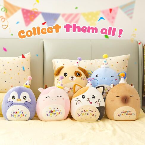Light up Musical Happy Birthday Axolotl Plush Pillow,LED Stuffed Animals,Blue Axolotl Glowing Plush Toy,Light-up Singing Plush Birthday Gift for Toddler Boys Girls,14'' in Saudi Arabia
