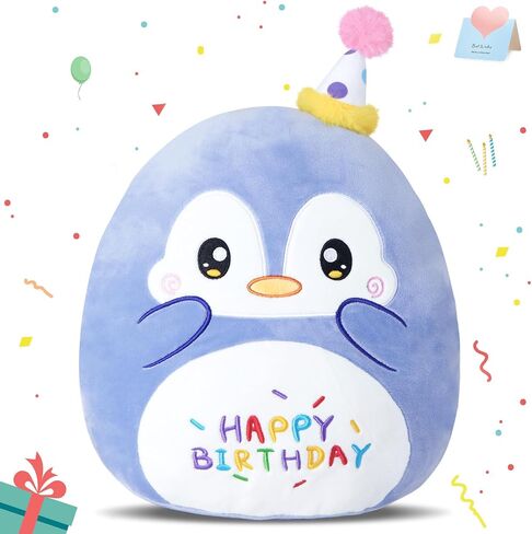 Light up Musical Happy Birthday Axolotl Plush Pillow,LED Stuffed Animals,Blue Axolotl Glowing Plush Toy,Light-up Singing Plush Birthday Gift for Toddler Boys Girls,14'' in Saudi Arabia
