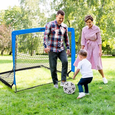 أهداف كرة القدم لمجموعة الفناء الخلفي، هدف كرة القدم المحمول للأطفال 2 من 6 × 4 بوصة، معدات تدريب كرة القدم الشبكية مع حجم 4 كرة قدم، حقيبة حمل، شباب، ألعاب، رياضة، لعب في الهواء الطلق (Y) in Kuwait