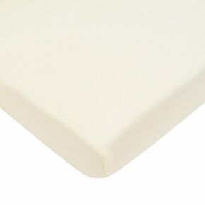 American Baby Company 100% Natural Supreme Cotton Jersey Knit Fitted Portable/Mini-Crib Sheet, Ecru, Soft Breathable, for Boys and Girls