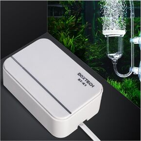 boxtech Aquarium Air Pump, Ultra-Quiet Fish Tank Oxygen Pump Powerful Aerator Pump to Make Rich and Fine Air Bubbles (1-30 Gallons (with Accessories))