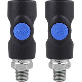 2 Pack Prevost Safety Air Plug Coupler 1/4" MNPT Prevo S1 Industrial ISI061251