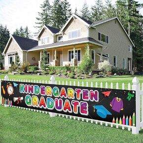 KatchOn, Kindergarten Graduation Banner - 120x20 Inch | Kindergarten Graduation Yard Sign 2024 for Kindergarten Graduation Decorations 2024 | Kindergarten Graduation Lawn Sign | Kindergarten Banner