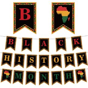 Black History Month Backdrop Decorations Black History Month Banner Pan African American Decor Black History Month Decorations and Supplies for Party