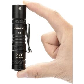 Rechargeable Flashlights 1200 Lumens EDC Flashlight, AA Pocket Flashlight High Lumens with Clip, Super Bright Small Flashlight, 4 Modes Flash Light for Camping, Home, and Emergencies (Black)