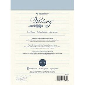 Strathmore 500 Series Lined Writing Paper Pad, 6x8 inches, 50 Pages (24lb/90g) - Professional Artist Paper