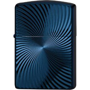 Zippo 62TIBL-Wave Lighter, Blue, Armor, Double Sided, Titanium Coating