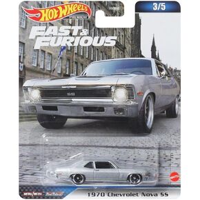 Hot Wheels Premium Fast and Furious 1970 Chevy Nova SS 3/5 (Silver)