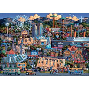 Buffalo Games - Dowdle - Pigeon Forge - 300 Large Piece Jigsaw Puzzle for Adults Challenging Puzzle Perfect for Game Nights - Finished Size 21.25 x 15.00